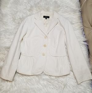 Talbots Corduroy White Fitted Blazer jacket 2P